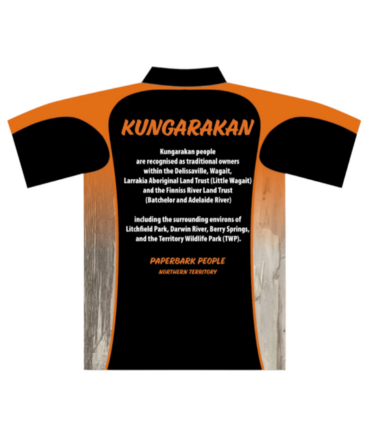 Kungarakan Print Polos POB002 - Black With Faded Orange Panel